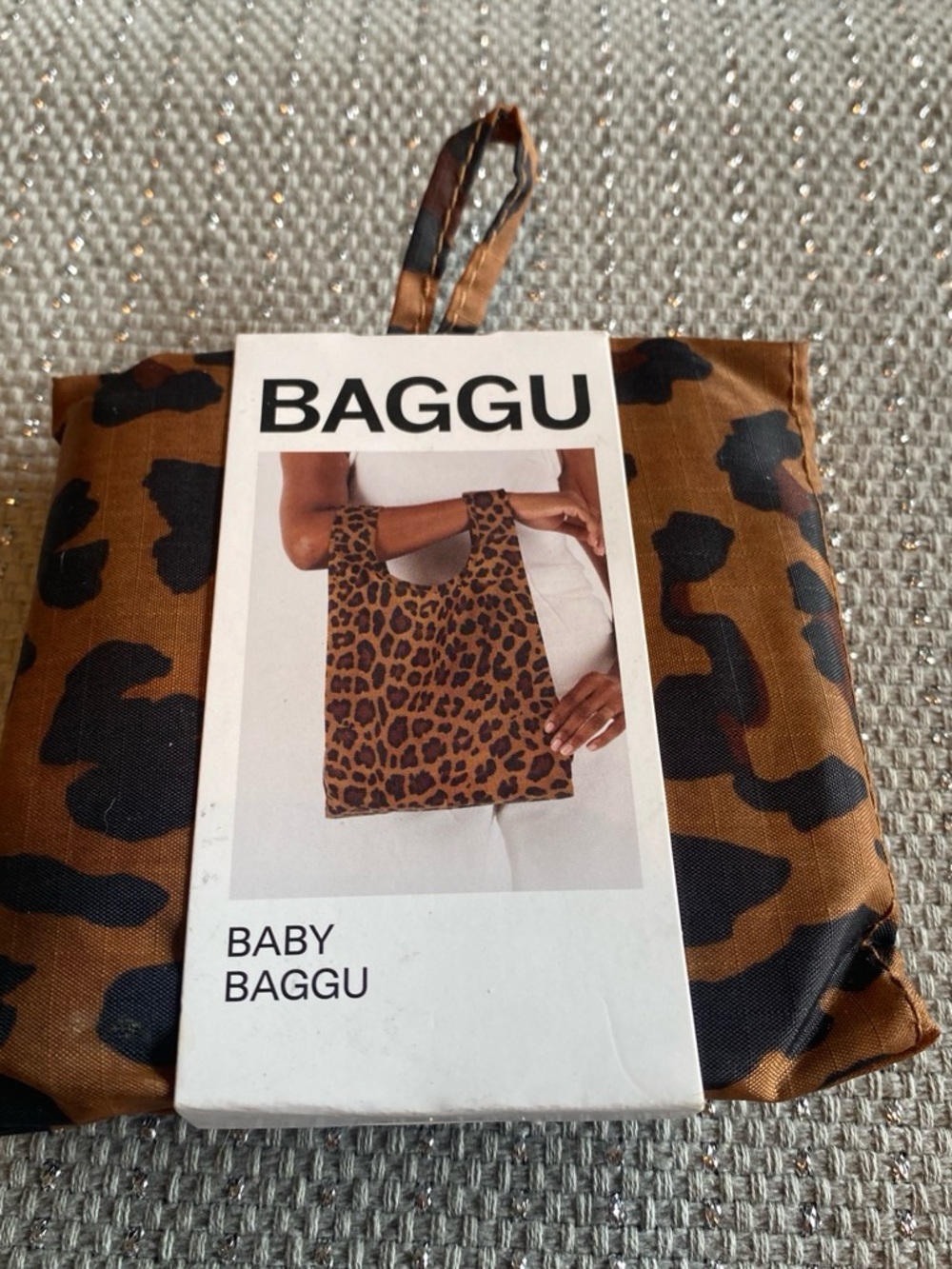 BAGGU Baby Baggu Reusable Tote - Brown and Black Leopard Print